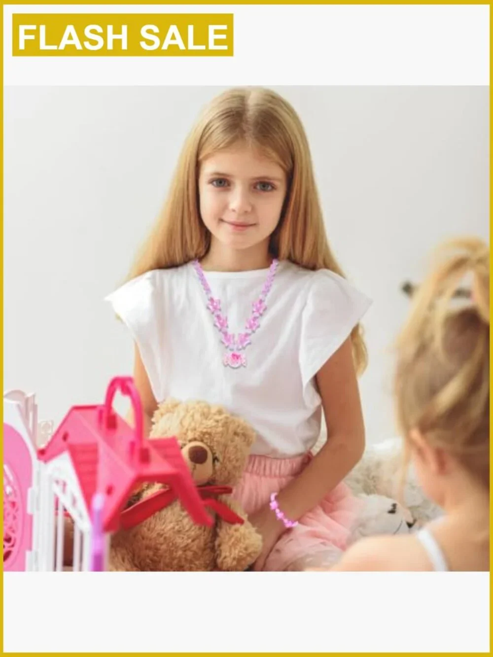 12 Pcs Unicorn Mermaid Necklace & Bracelet Set Toddler Dress Up Jewelry